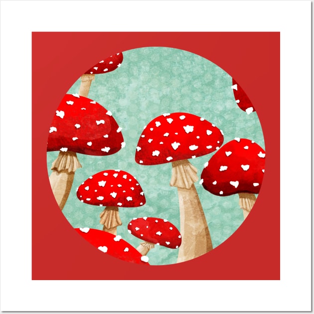 Mushrooms Wall Art by KatherineBlowerDesigns